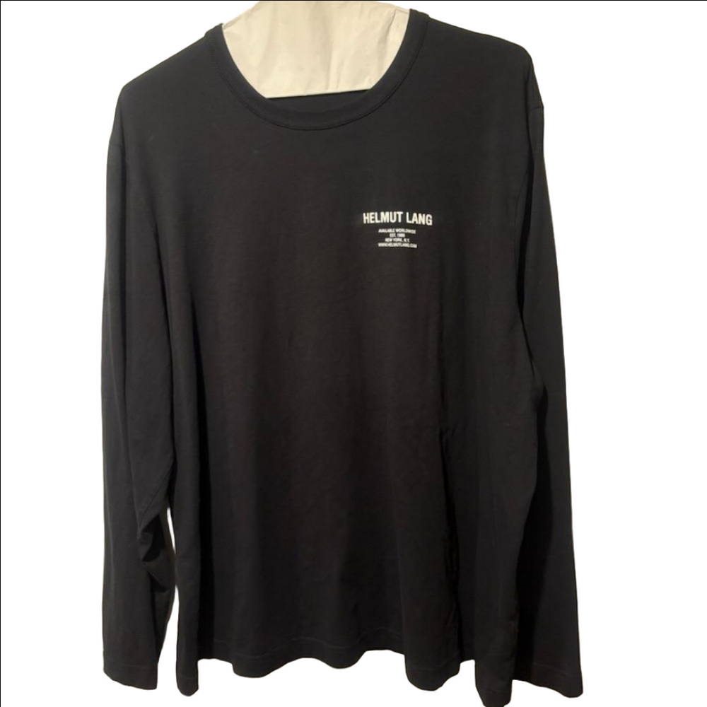 Helmut Lang Black Crew Neck Top Mens Size XXL